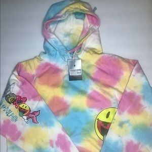 Pink dolphin Northern lights dye hoodie